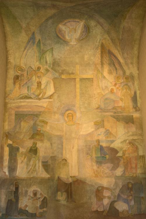 Varkauden ev.lut seurakunnan alttarifresko.