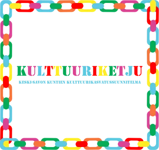 Kuvassa värikäitä ketjuja ja teksti kulttuuriketju.