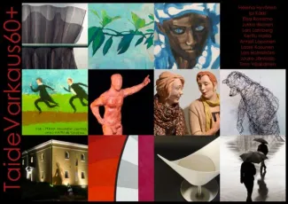 kollaasi näyttelyn töistä.