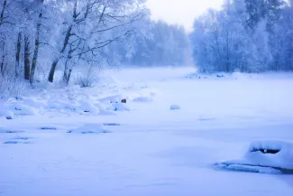 Talvinen kuva Kämäriltä.