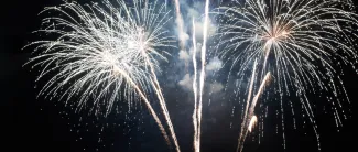 Uuden vuoden ilotulitus.