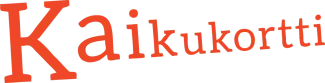 Punaisella teksti: Kaikukortti. Teksti pienenee loppua kohti.