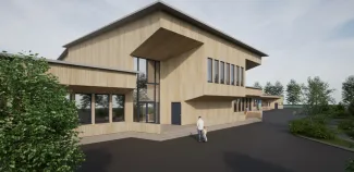 Kankunharjun koulun havainnekuva.