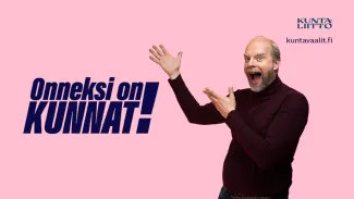 Onneksi on kunnat -kuvituskuva